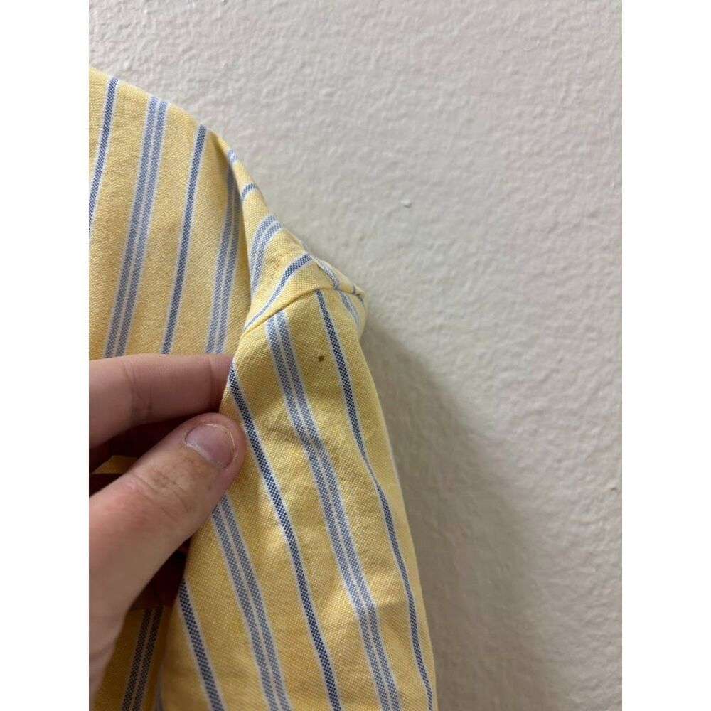 Ralph Lauren Shirt Men's Size XXL Yellow Blue Stripe Coastal Pony Summer Preppy - Picture 3 of 5